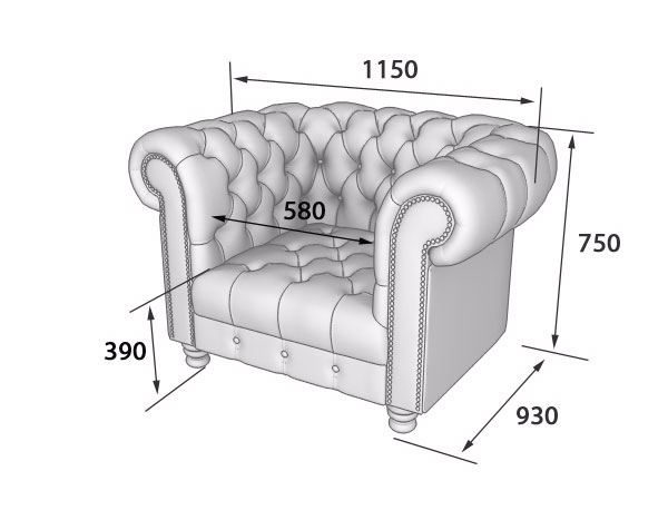 Диван честер размеры и чертежи