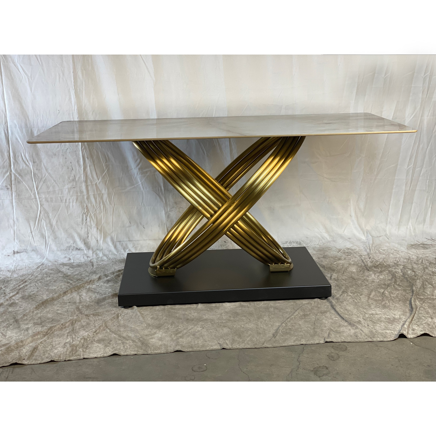 Подстолье золотое металлическое для стола
