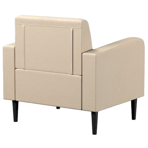 Кресло Папилла, экокожа, кремовый - фото 3