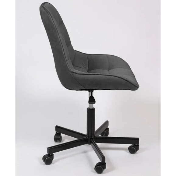 Стул Мускус, пятилучие, велюр, темно-серый, черный - фото 3