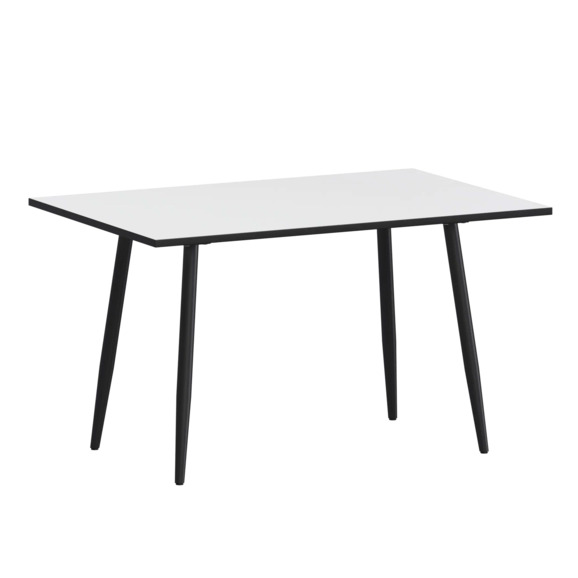 Стол нераздвижной Бетти 1200, супер белый, черный муар - фото 1