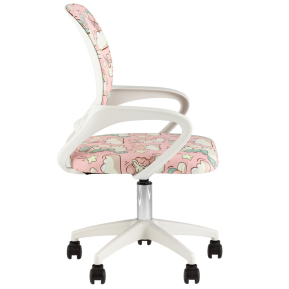 Кресло офисное TopChairs Simple SN Junior, принт Unicorns, белый - фото 3
