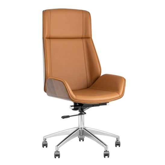 Кресло руководителя TopChairs Crown, коричневое - фото 1