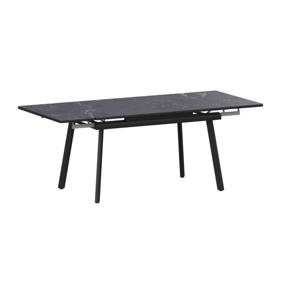 Стол раздвижной Гранди 1200+300+300, даркстоун черный муар Стол раздвижной Гранди 1200+300+300, даркстоун черный муар - фото 1