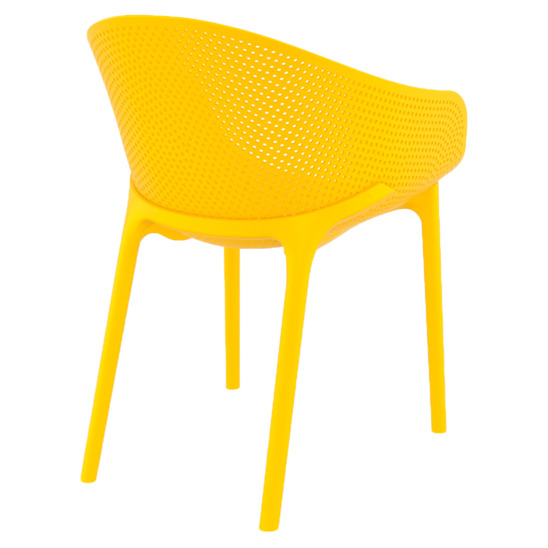 Кресло пластиковое Sky, желтый - фото 4