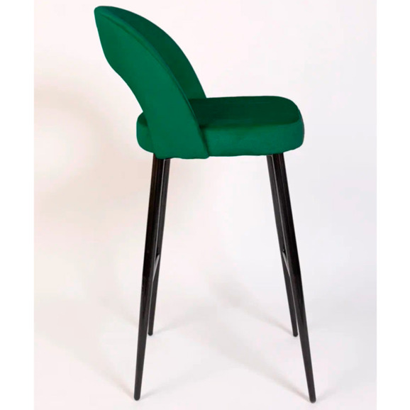 Стул Пиннате, барный, зеленый, черный, велюр - фото 5