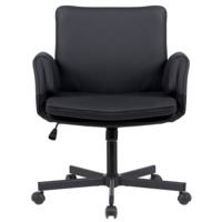 Фотография товара Кресло офисное TopChairs Foldo, с откидными подлокотниками, черное от компании ChiedoCover.