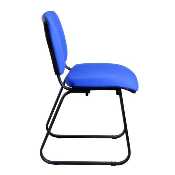 Стул Изо на полозьях, каркас черный, синий - фото 3