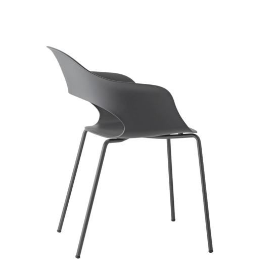 Кресло пластиковое Сано, черный, антрацит - фото 3