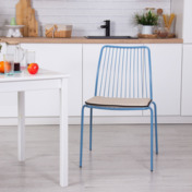 Фотография в интерьере товара Стул Лион с подушкой, голубой, бежевый от компании ChiedoCover.