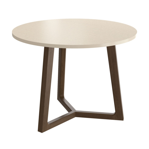 Стол Люмис 1, темный ясень, текстиль бежевый - фото 1