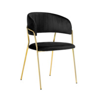 Настоящее фото товара Стул на металлокаркасе Kamelia black / gold, произведённого компанией ChiedoCover