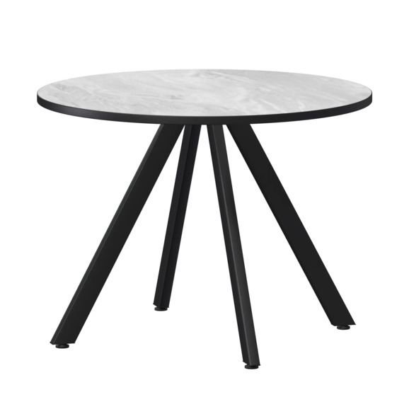 Стол нераздвижной Лаки мини 800мм, лавант, черный муар - фото 1