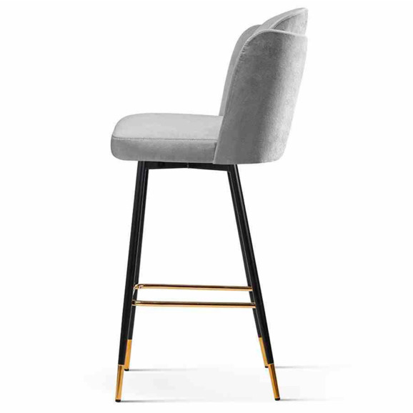 Стул барный Matte, серый, черный, золотой - фото 3