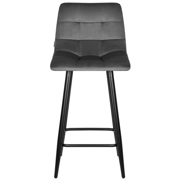 Стул полубарный Direction, велюр, темно-серый, черный Стул полубарный Direction, велюр, темно-серый, черный - фото 2