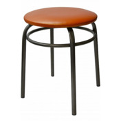Фотография товара Табурет Рондо, каркас черный, оранжевый от компании ChiedoCover.