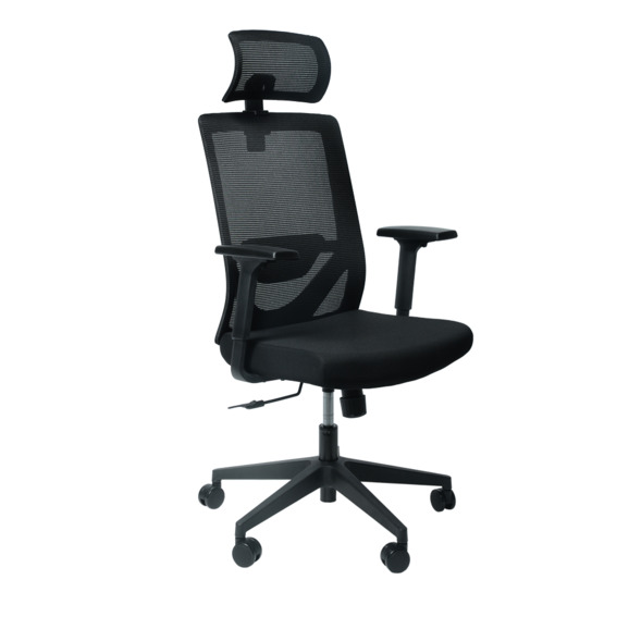 Офисное поворотное кресло Sparx frs-3 also black, ткань / сетка, черный - фото 1