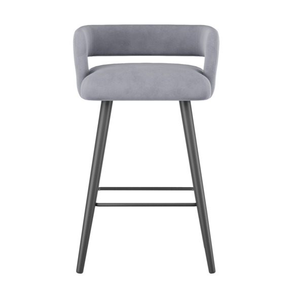 Стул барный Mars, велюр Вэлла 12, ножки бук, морилка черная - фото 5