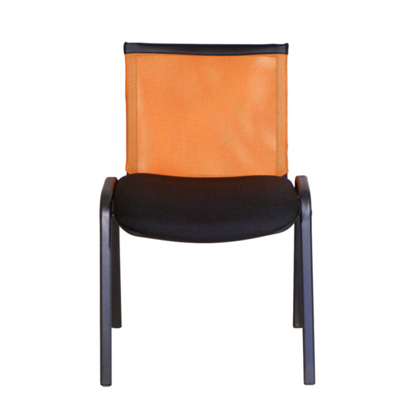 Стул Изо, спинка сетка W, оранжевый, черный - фото 2