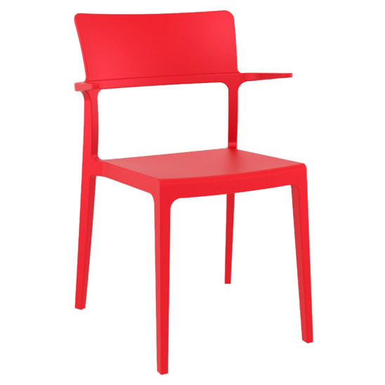 Кресло пластиковое Plus, красный - фото 1