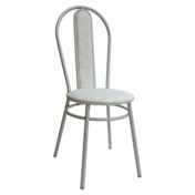 Фотография товара Стул Lorence, каркас серебро, экокожа, белый от компании ChiedoCover.