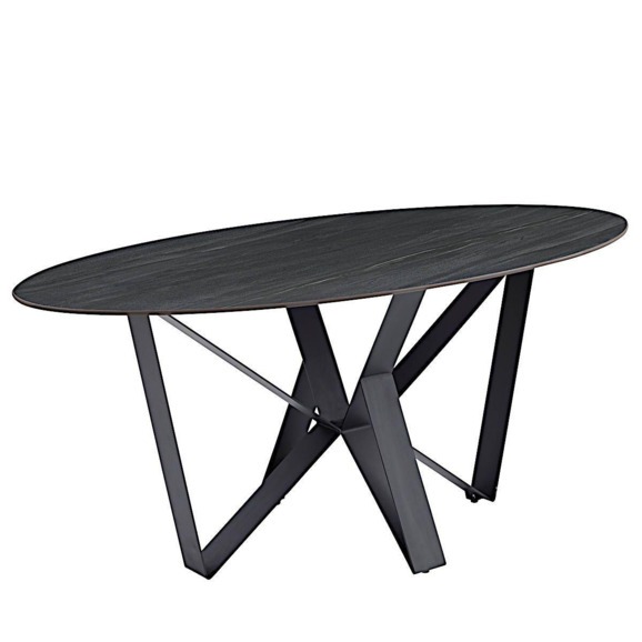 Стол обеденный AustriIia Sand Black, 180*90*75, керамика, металл, черный - фото 3