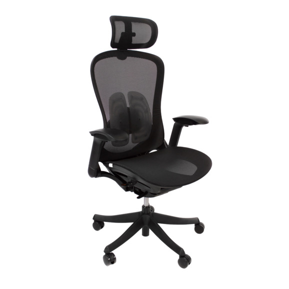 Офисное поворотное кресло Sparx ft-14 enigma plus black / black, mesh , черный - фото 1