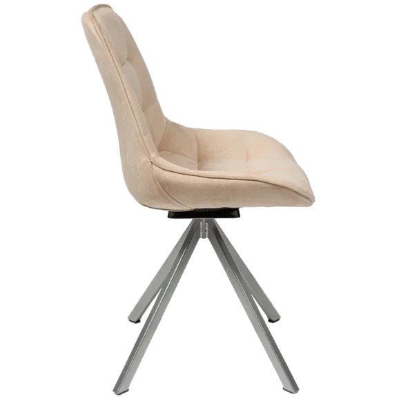 Стул Мускус, пирамида, велюр, бежевый, серебряный - фото 3