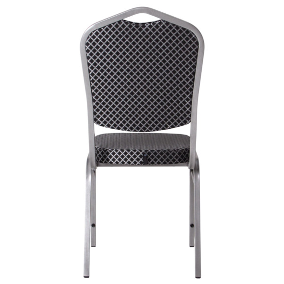 Стул Хит 20, жаккард Ромеро черный, каркас серебро - фото 8