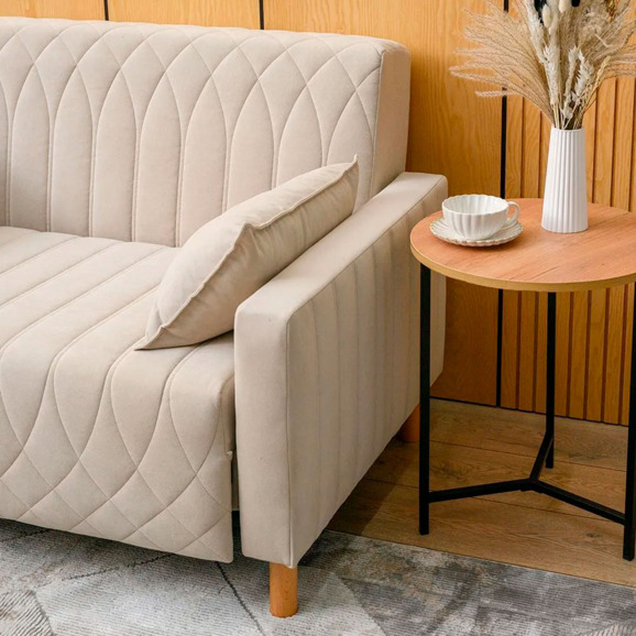 Диван-кровать Митчел Лео 122, светло-бежевый - фото 7