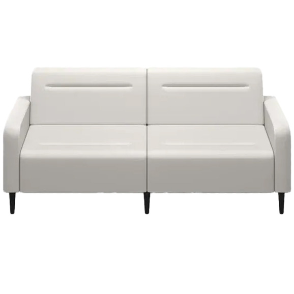 Диван Папилла, экокожа, 202 см, белый - фото 2