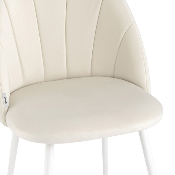 Стул Логан SN, велюр, молочный, белый - фото 7