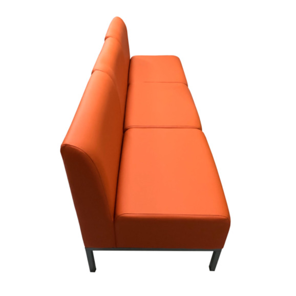 Диван Компакт трехместный, оранжевый - фото 2