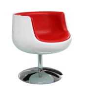 Барное кресло Cup Cognac белое с красным