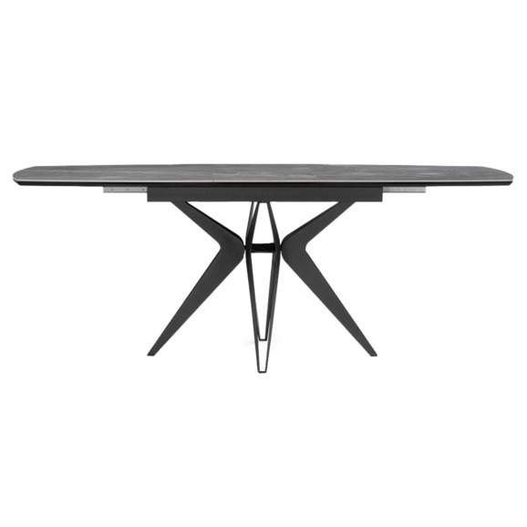 Керамический стол Риполь 140(180)х80 larka grey / черный - фото 4