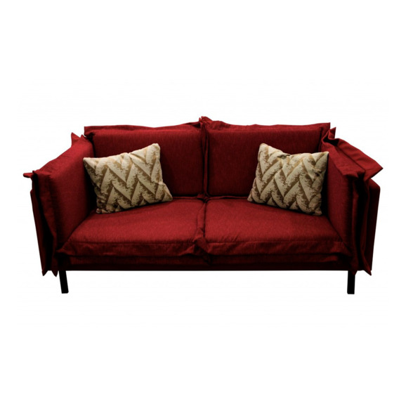 Диван Лаки двухместный, бордовый - фото 2