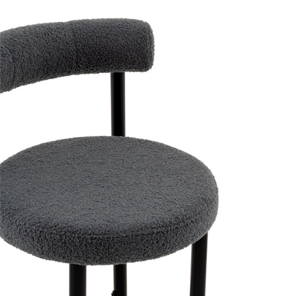 Стул полубарный Флорео букле темно-серый Стул полубарный Флорео букле темно-серый - фото 7
