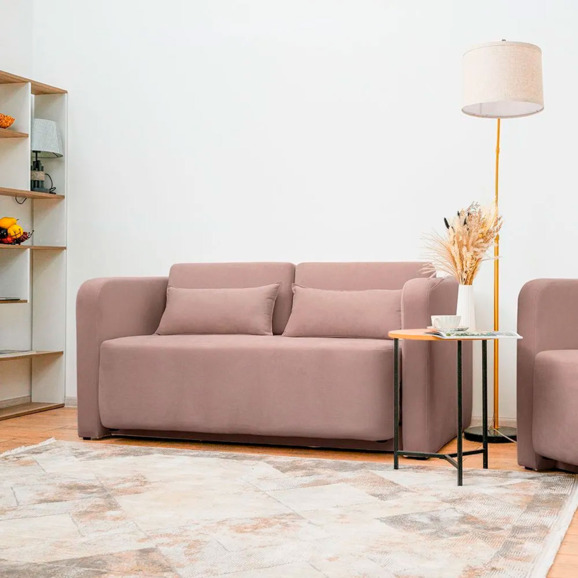 Диван Марлон 131x95x80 см, розово-коричневый велюр Диван Марлон 131x95x80 см, розово-коричневый велюр - фото 5