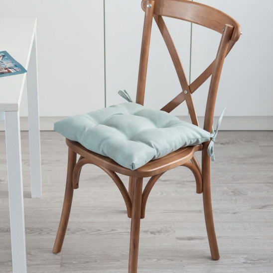 Подушка с завязками на стул, пыльная мята - фото 3