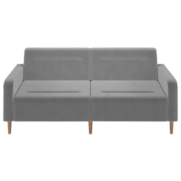 Диван Папилла, велюр, 202 см, светло-серый - фото 2