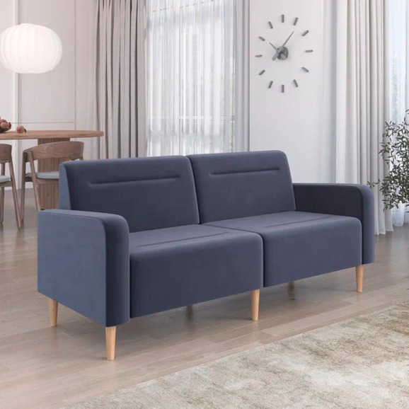 Диван Папилла, велюр, 182 см, серый Диван Папилла, велюр, 182 см, серый - фото 4