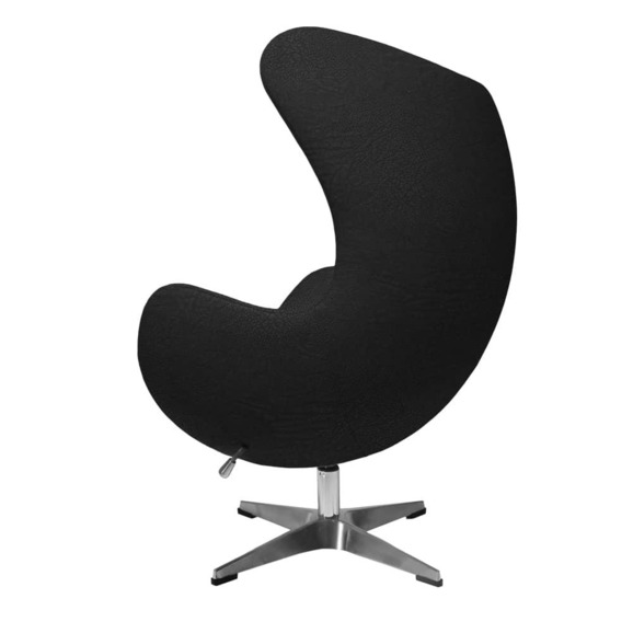 Кресло Egg chair, черный, экокожа - фото 3