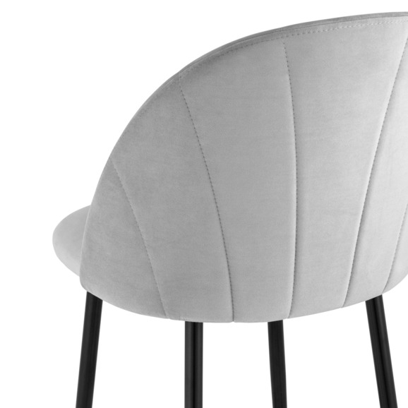 Стул полубарный Логан SN, велюр, светло-серый - фото 6