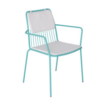 Настоящее фото товара Стул Лион с подлокотниками и подушкой, ткань Оксфорд 600, произведённого компанией ChiedoCover