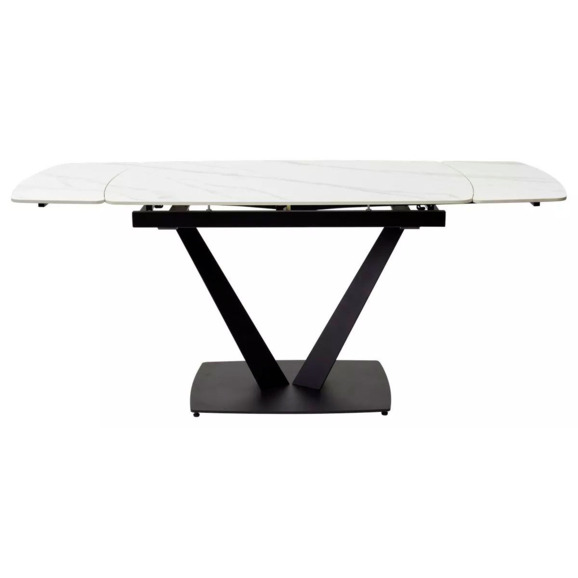 Стол ALATRI  MATT WHITE MARBLE SOLID CERAMIC / BLACK - фото 3