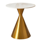 Фотография товара Стол журнальный 0836DT, белый, золото от компании ChiedoCover.