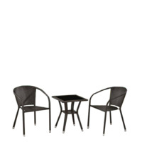 Настоящее фото товара Комплект плетеной мебели Фернандо, черный, 2 стула, произведённого компанией ChiedoCover