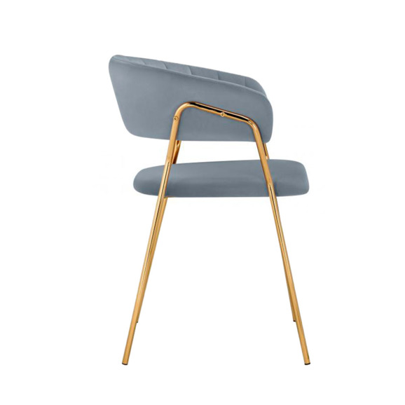 Стул на металлокаркасе Kamelia 1 gray / gold Стул на металлокаркасе Kamelia 1 gray / gold - фото 4