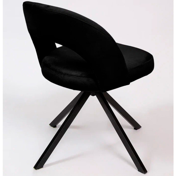 Стул Пиннате, пирамида, поворотный, черный, велюр - фото 4