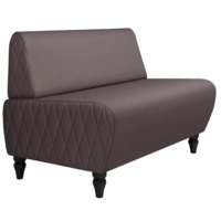 Настоящее фото товара Диван Лотик, экокожа, коричневый, произведённого компанией ChiedoCover